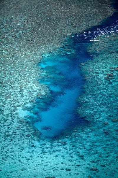 Channel in the reef-Vaimaanga Tapere-Rarotonga-Cook Islands-South Pacific